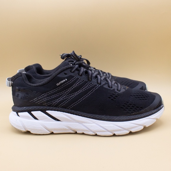 Hoka One One Clifton 6 Black Running Shoes 1102873-BWHT Women's Size 7 - Picture 3 of 8